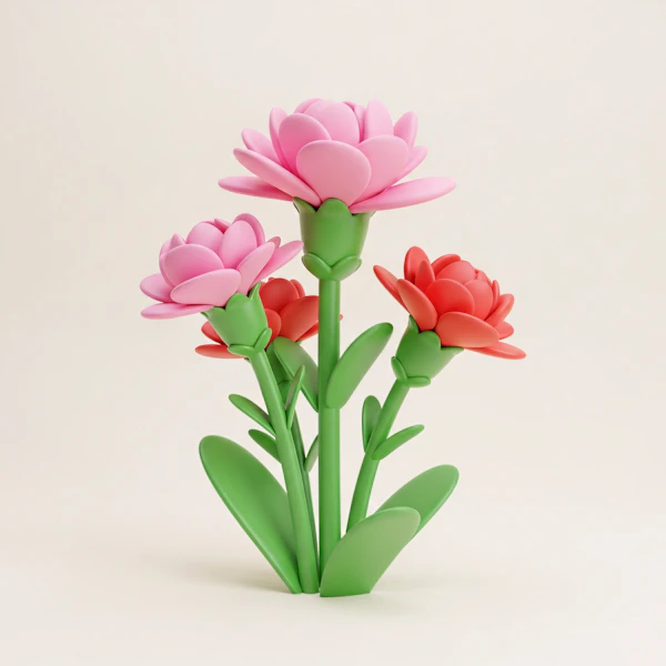 Stylized Flower Bouquet