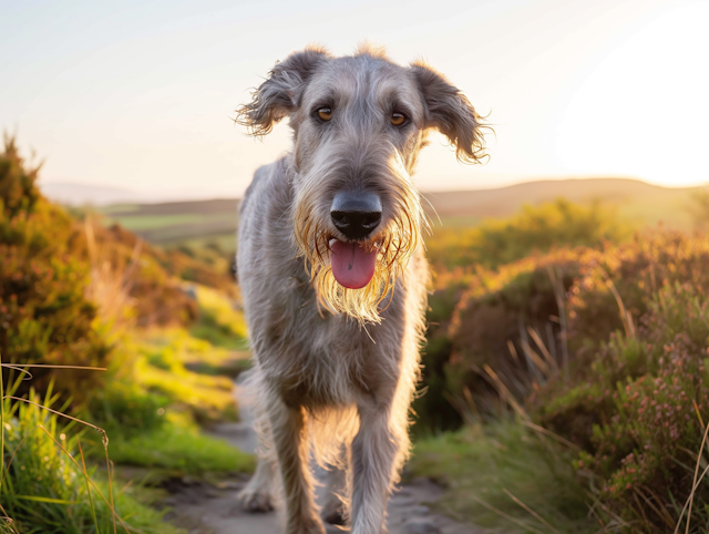 Joyous Large Dog in Golden Hour