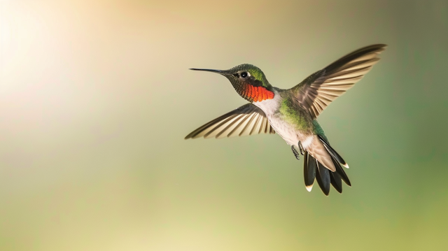 Hummingbird in Mid-Flight