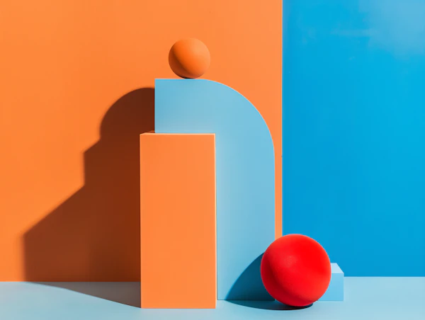 Geometric Shapes and Vibrant Colors Abstract