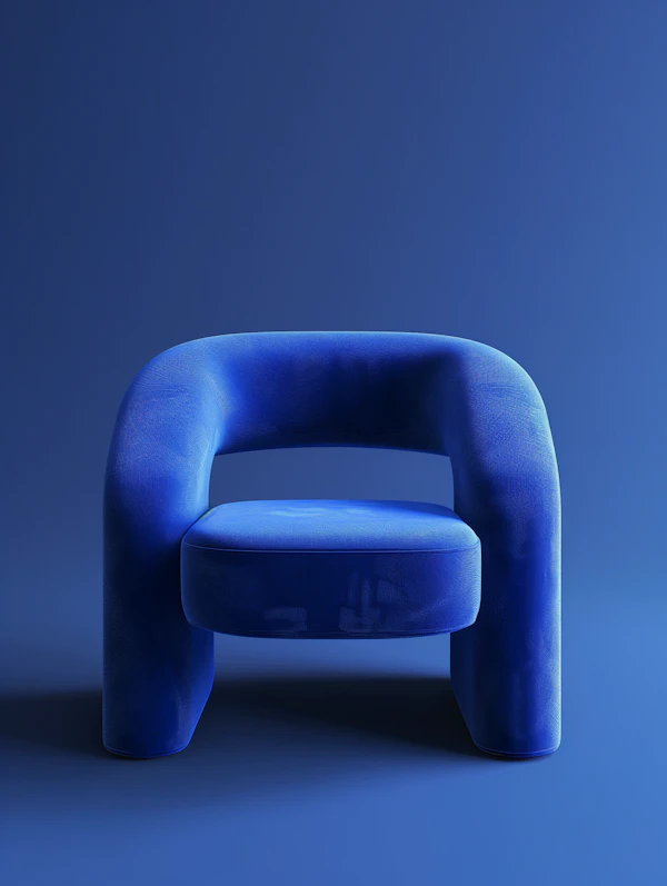 Modern Blue Armchair