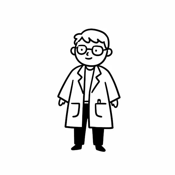 Cartoon Scientist Art