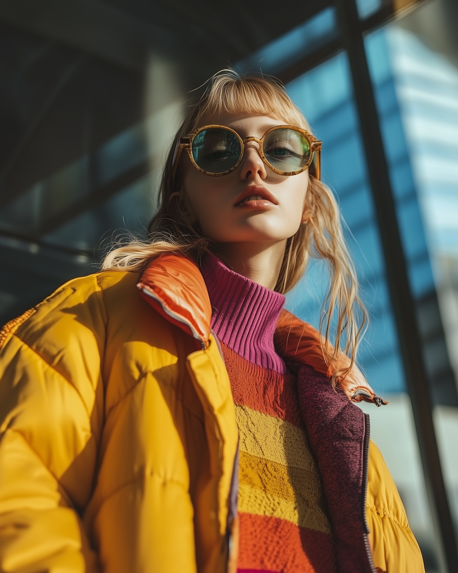 Stylish Woman in Urban Setting