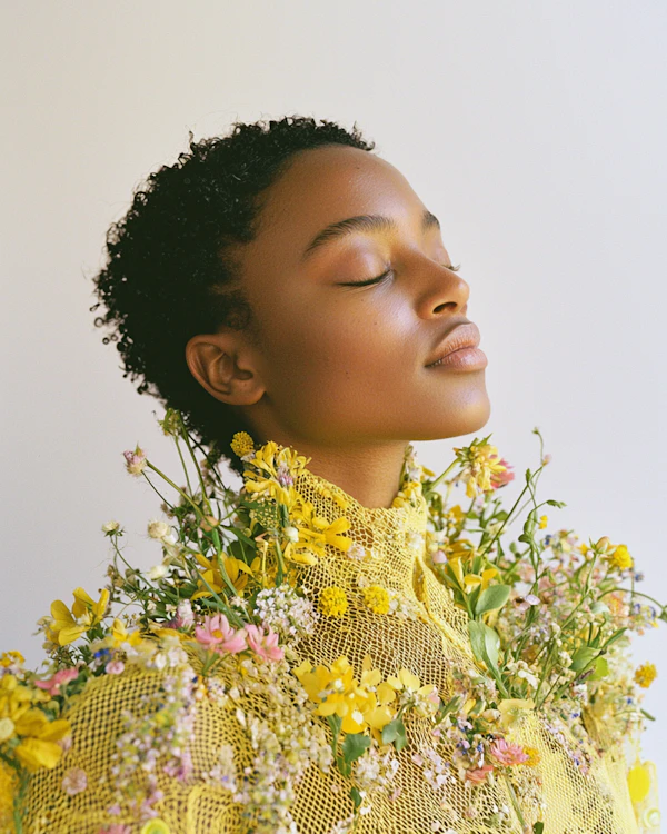 Serene Floral Portrait