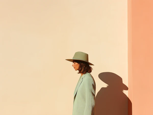 Woman in Light Green Suit