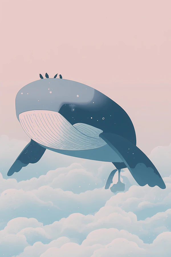 Whale in Dreamy Skies