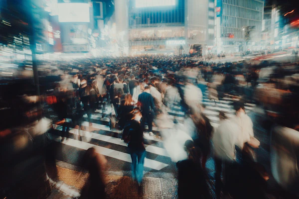 Nighttime City Crosswalk
