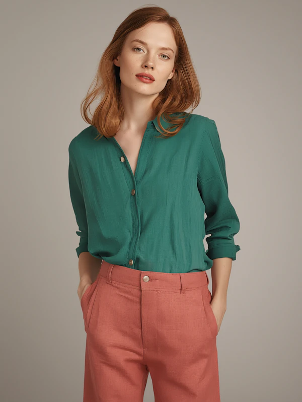 Woman in Casual Attire