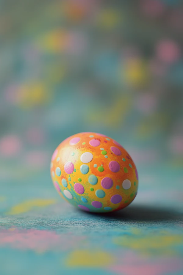 Vibrantly Colored Easter Egg