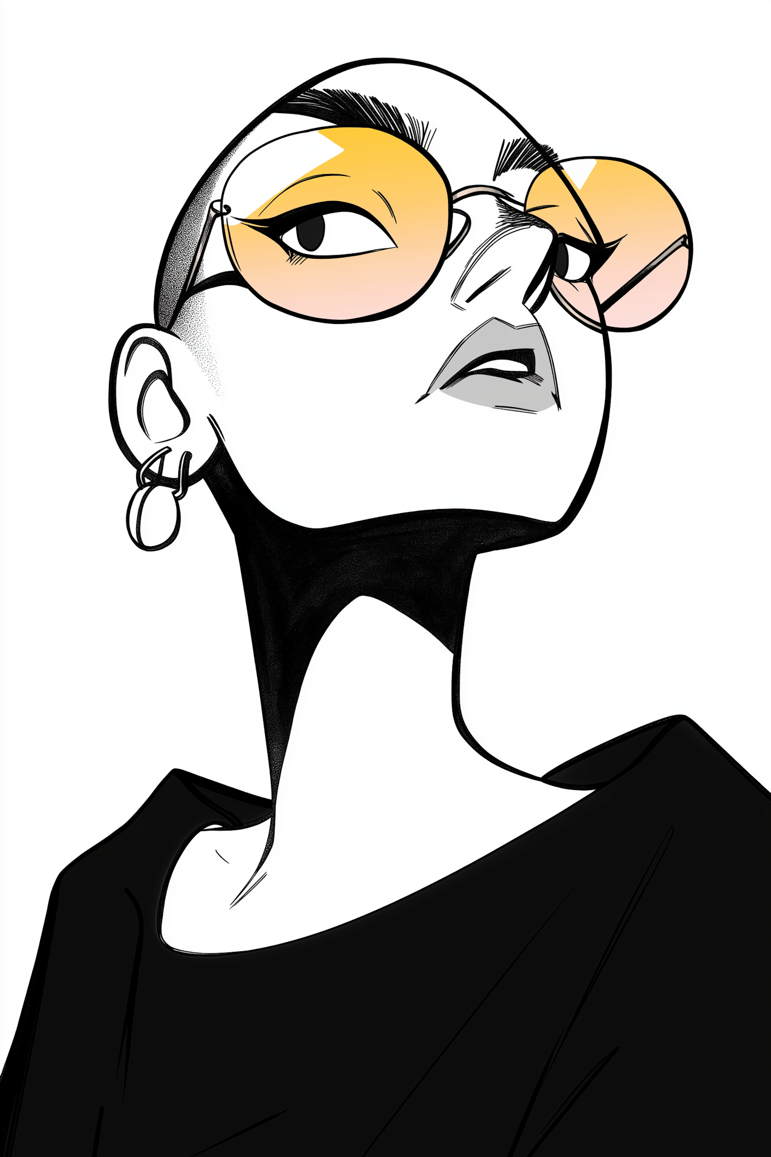 Stylized Portrait with Sunglasses