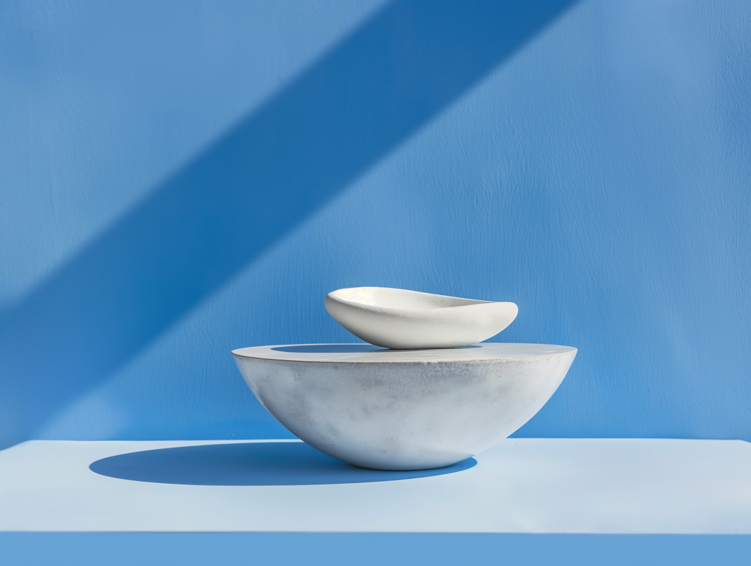 Minimalist Composition of White Bowls