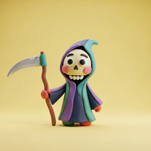 Whimsical Grim Reaper