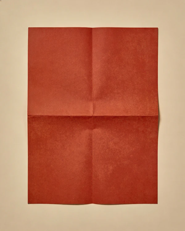 Folded Red Paper