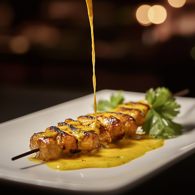 Gourmet Grilled Chicken Skewer