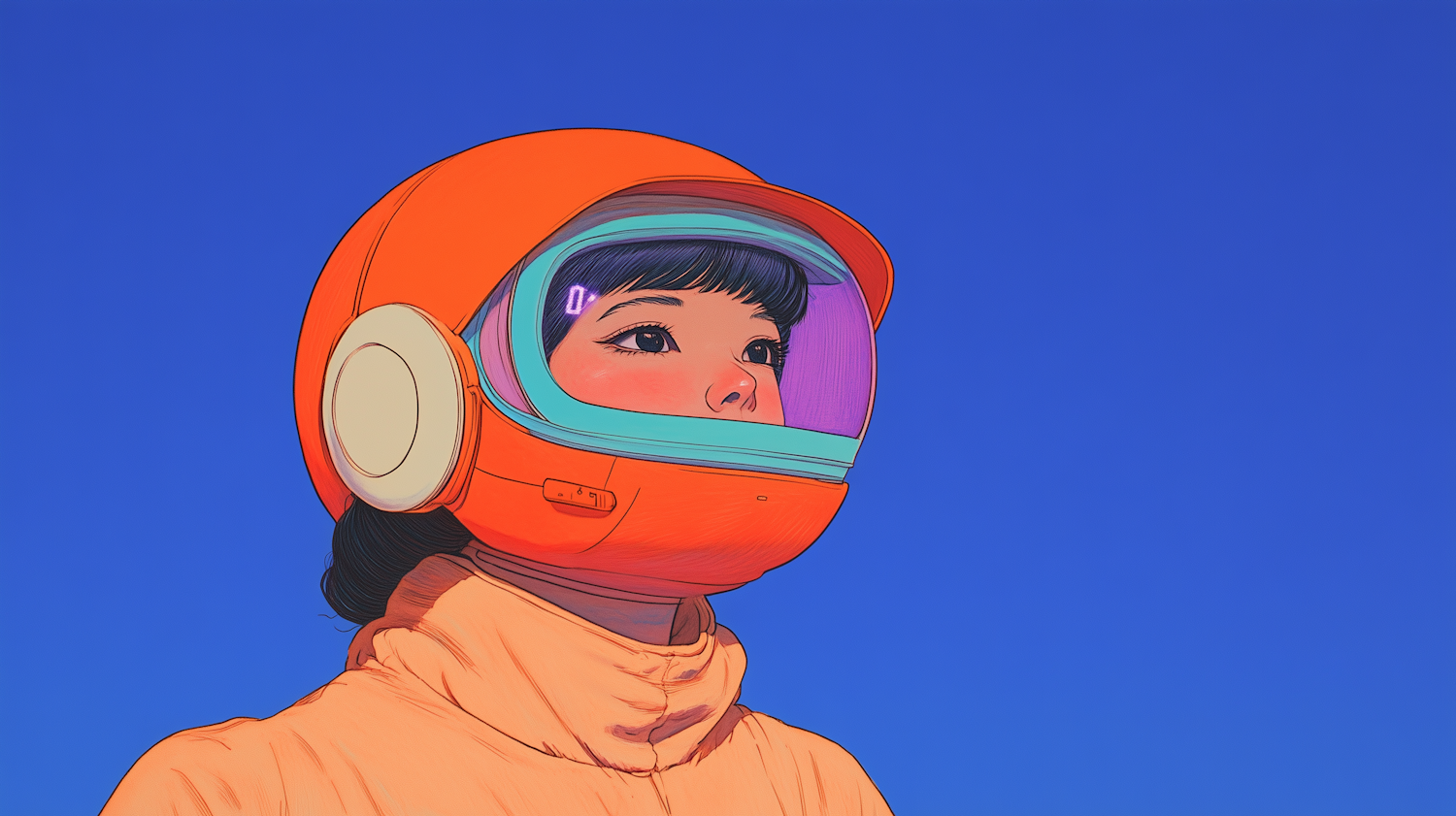 Futuristic Helmet Portrait