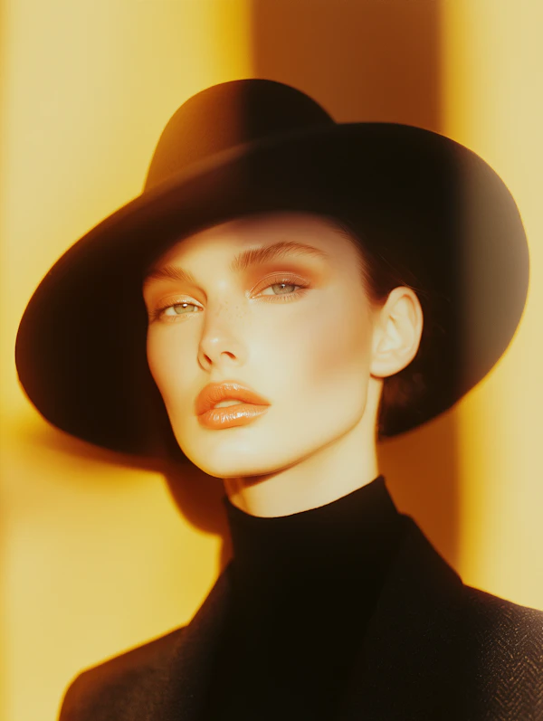 Portrait of a Woman in Black Hat