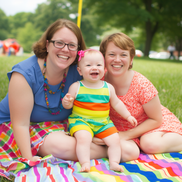 Family Joy in a Colorful Park