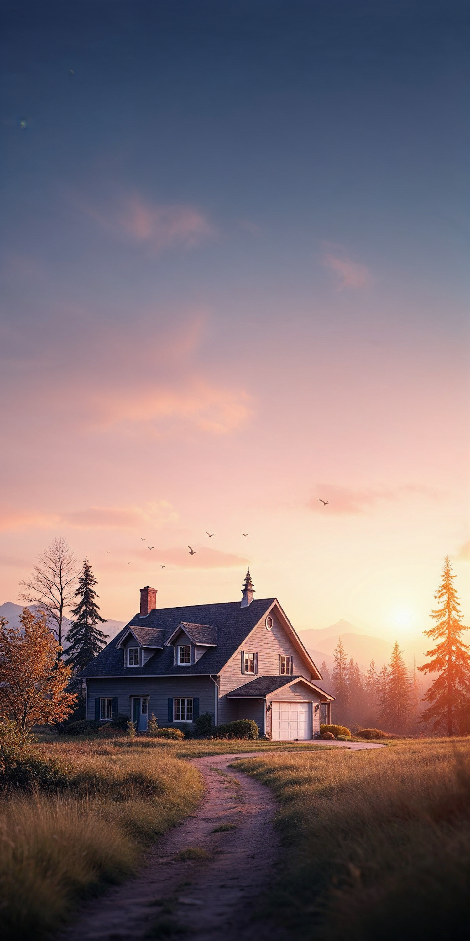 Charming House at Sunset