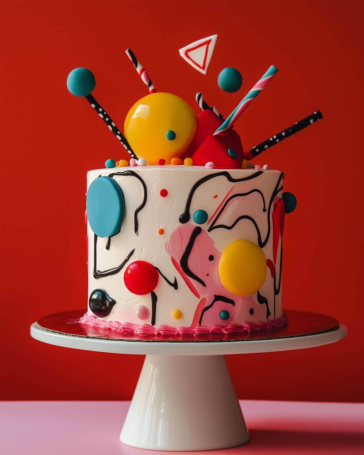 Vibrant Artistic Cake