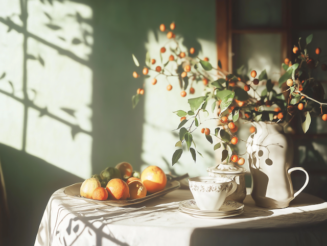 Serene Still Life with Citrus