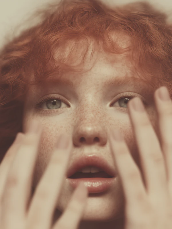 Freckled Redhead Portrait