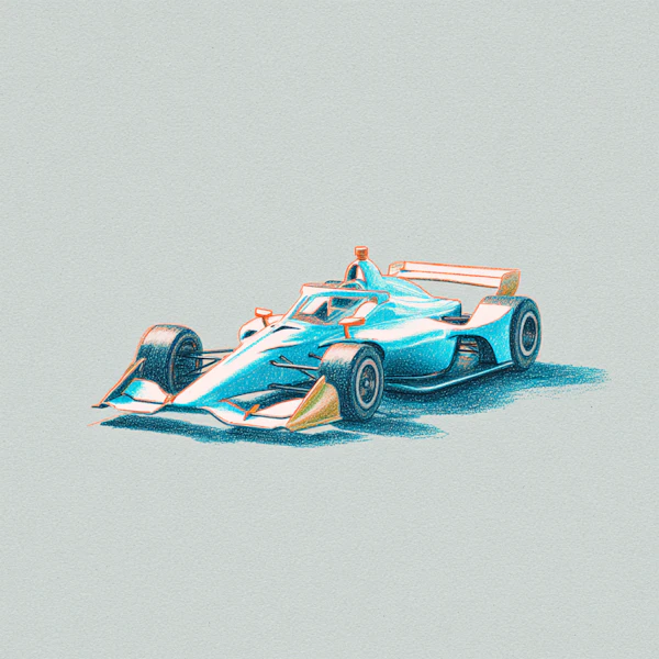 Stylized Race Car Art