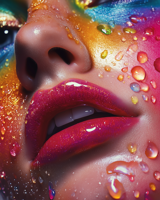 Vibrant Makeup Close-Up