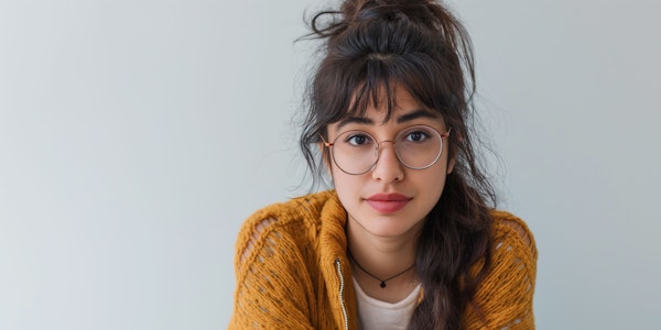 Contemplative Young Woman in Yellow