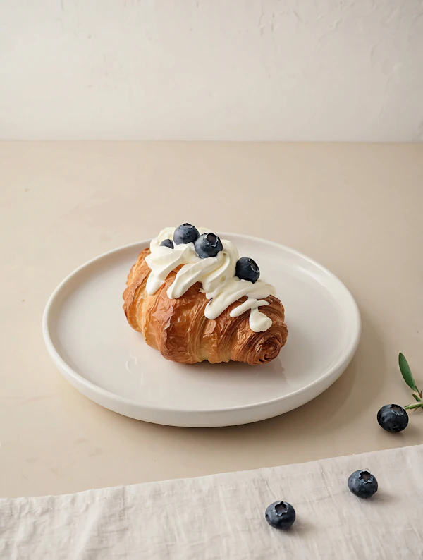 Croissant with Blueberries
