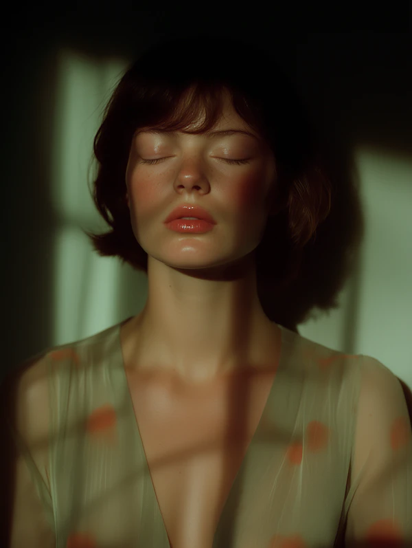 Serene Portrait in Warm Light