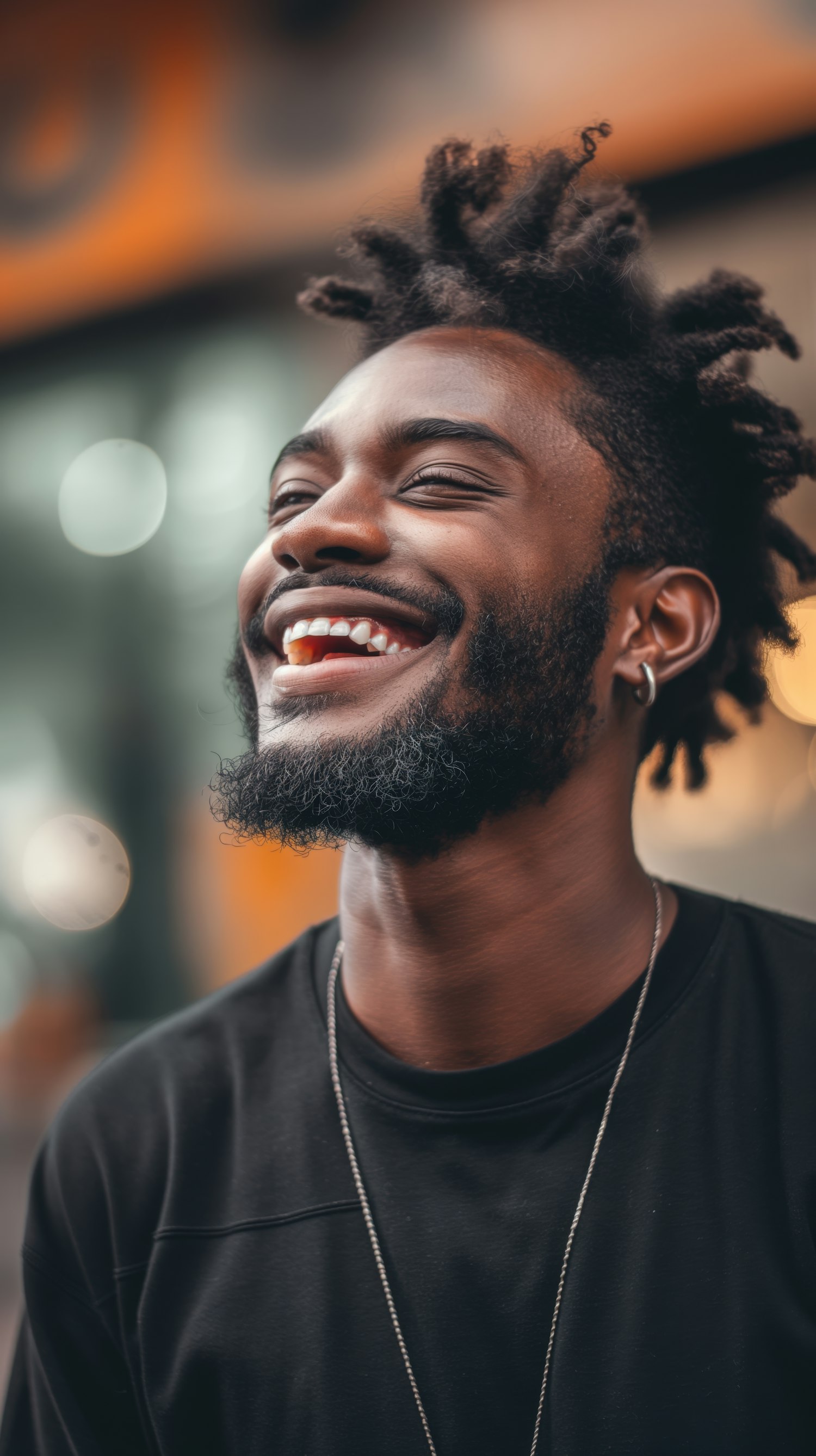 Joyful Young Man Close-Up