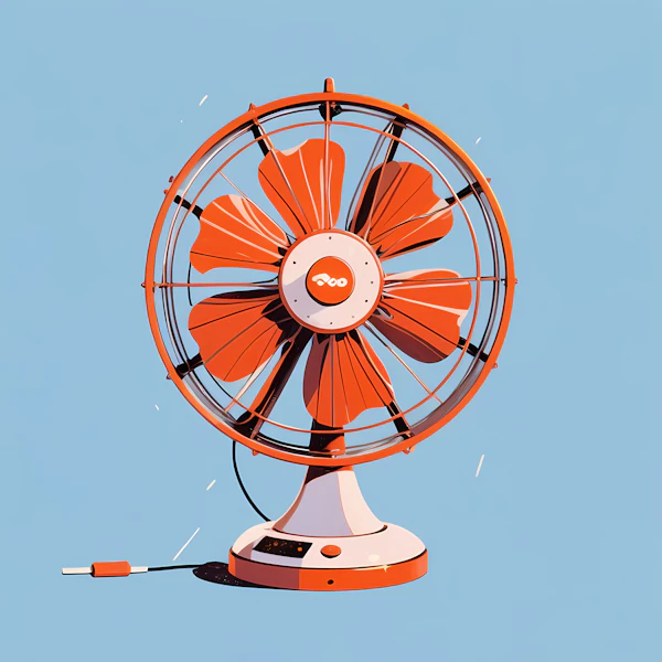 Retro Floral Fan Design
