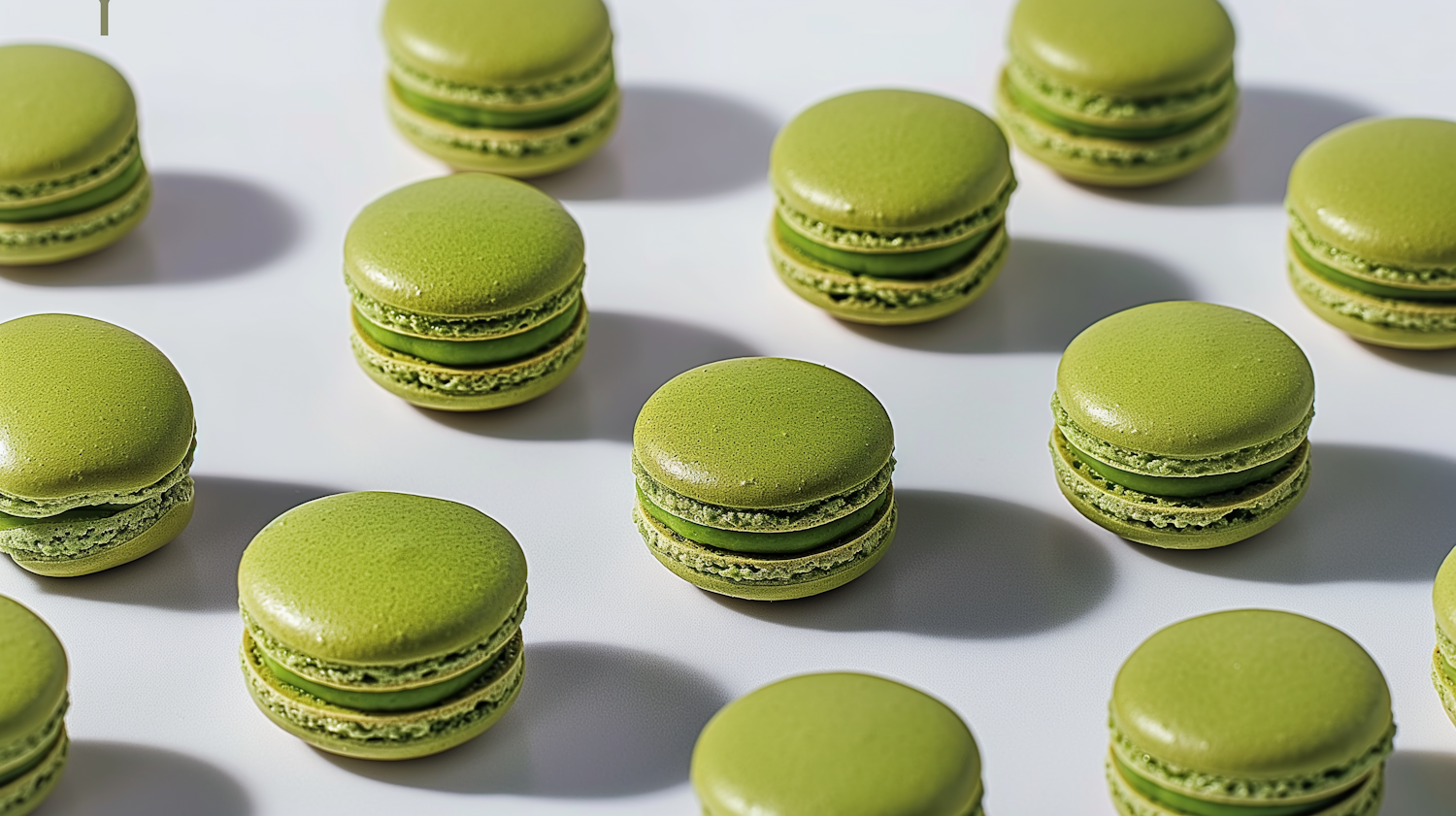 Green Macarons Display