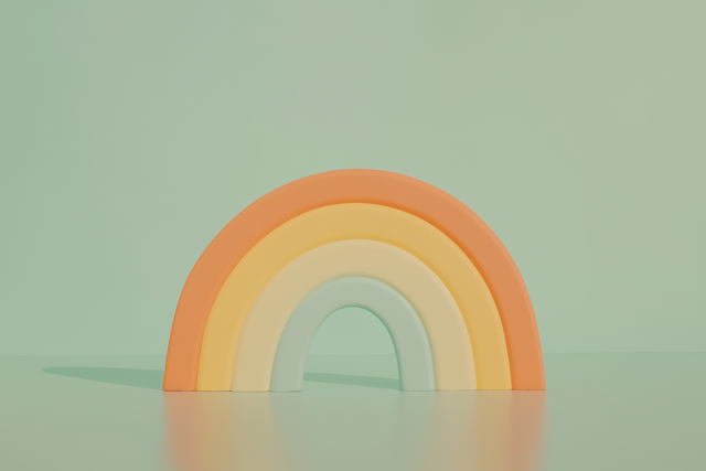 Pastel Rainbow Sculpture