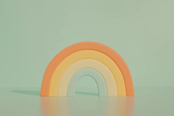Pastel Rainbow Sculpture
