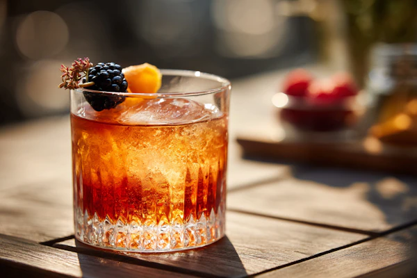 Golden Cocktail Close-Up