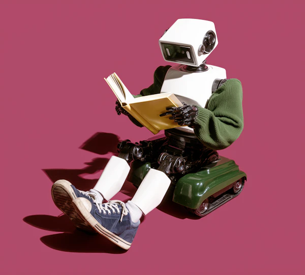 Robot Reading a Book