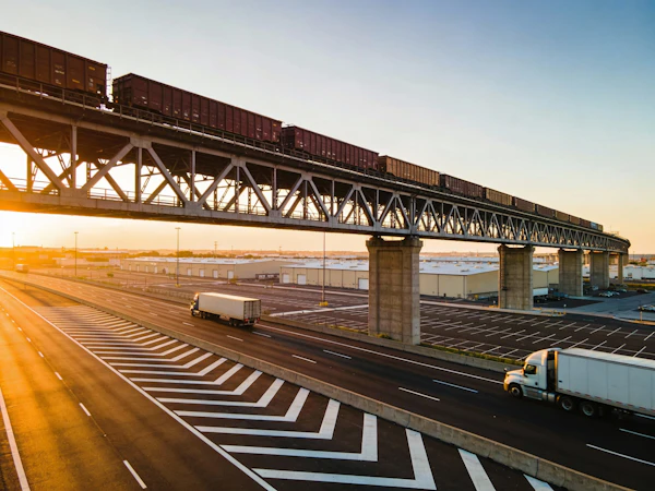 Freight Train Sunset