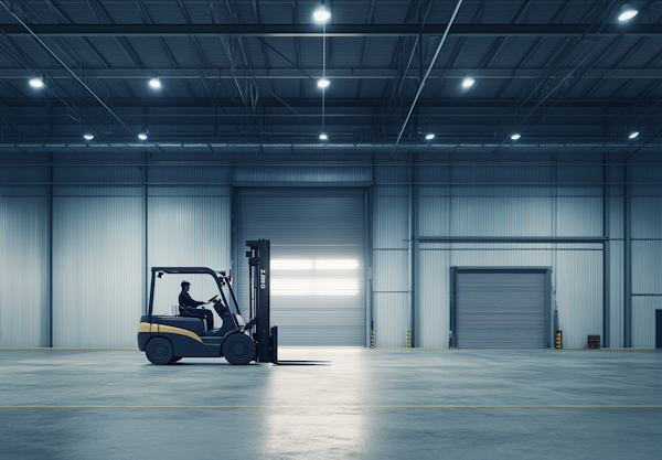 Industrial Warehouse Forklift Operation