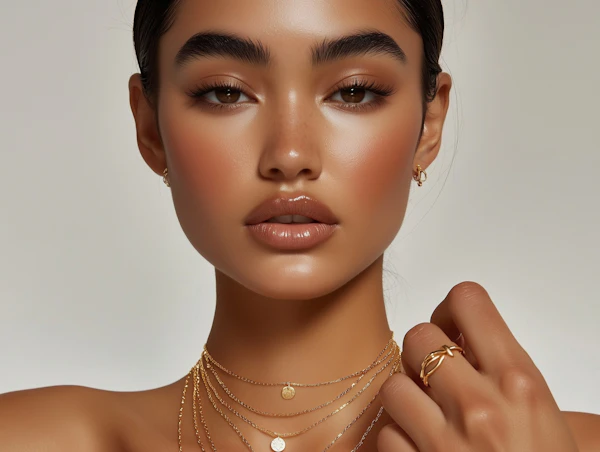Portrait with Gold Jewelry