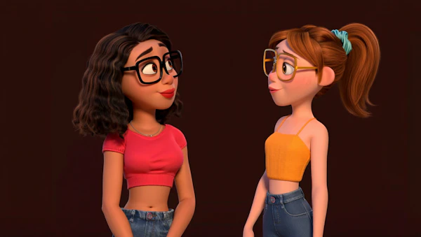 Animated Female Duo