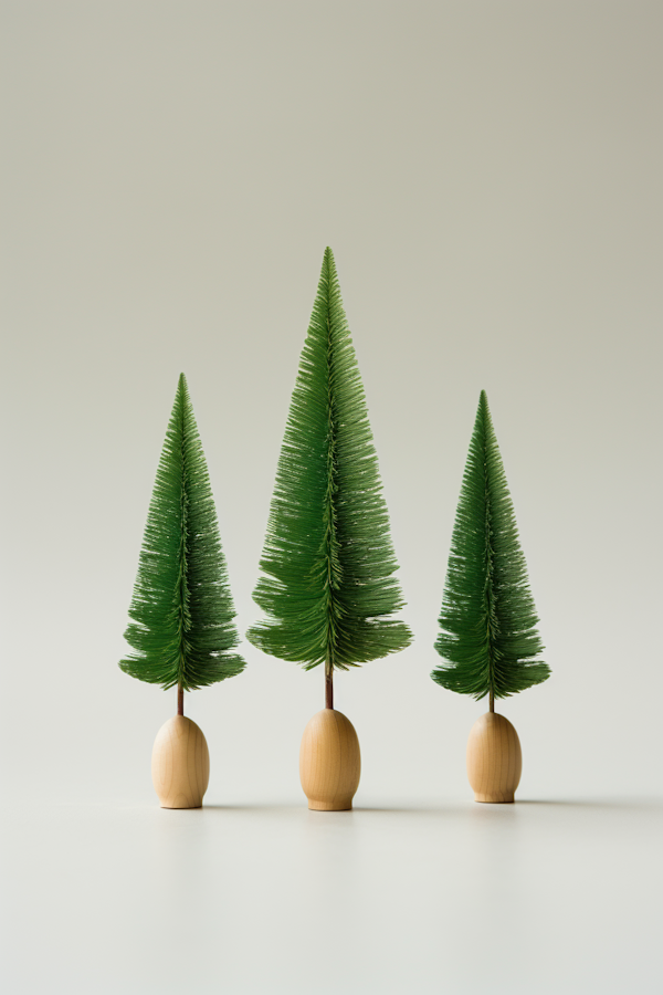 Symmetrical Miniature Tree Trio