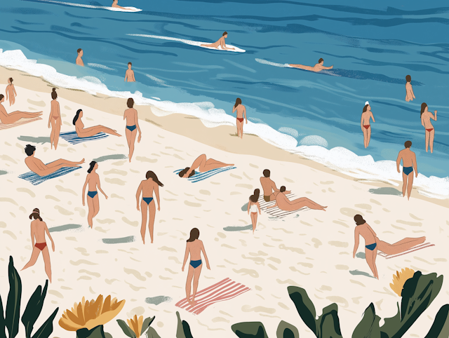 Stylized Beach Illustration