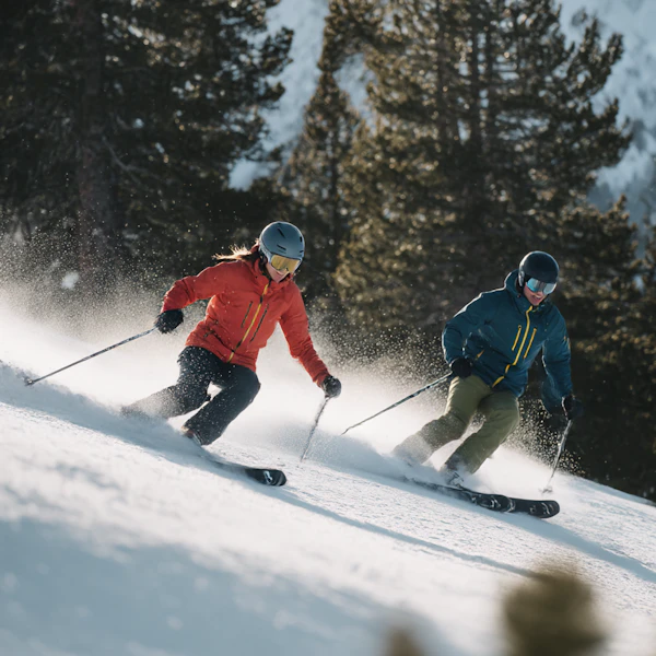 Dynamic Skiing Scene