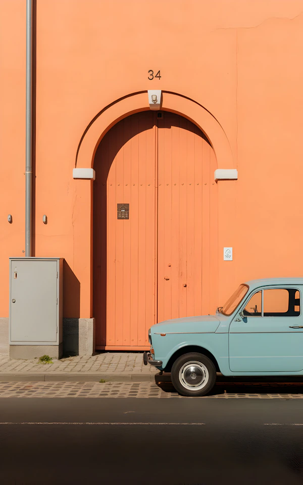 Pastel Orange Building