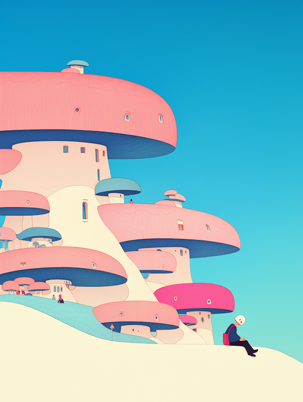 Surreal Mushroom Landscape