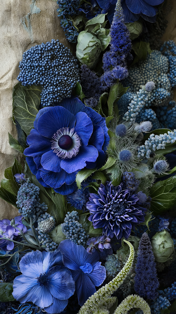 Serene Blue Floral Arrangement