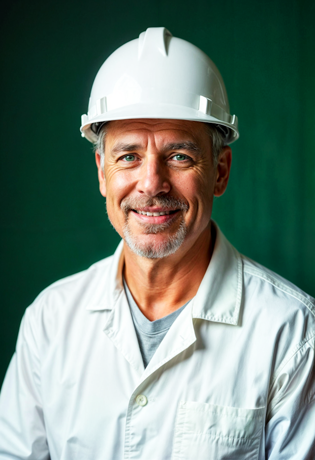 Professional Portrait of Man in Hard Hat