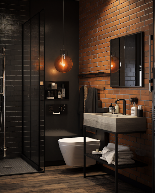 Urban Elegance: Industrial Chic Bathroom