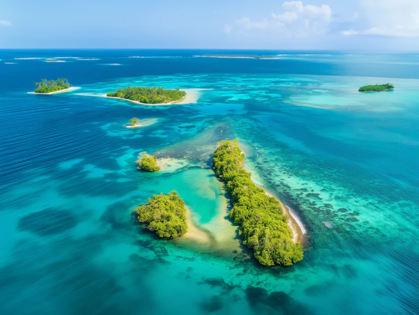 Tropical Seascape Aerial View